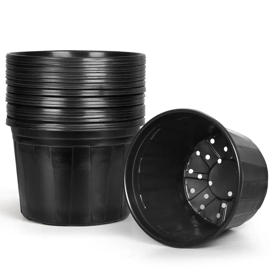Set of 24 3.5 Gallon Plastic Vases for Exterior Plants, Flexible Vases with Draining Holes