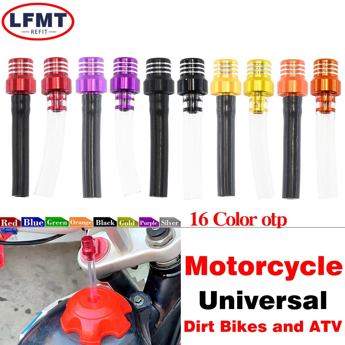 Tappo Serbatoio Carburante con Sfiato Aria e Olio Universale per Yamaha YZ WR HONDA CR CRF Kawasaki KX KLX Suzuki RM RMZ KTM EXC SX PRO BSE ATV