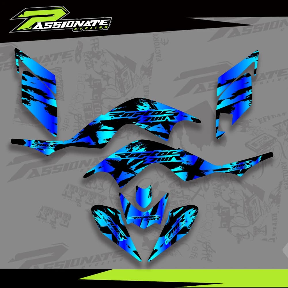Per Yamaha Raptor 700 YFM 700 2006-2012 2011 2010 2009 2008 2007 ATV Carenatura Grafica Sfondo Decalcomanie Kit Personalizza