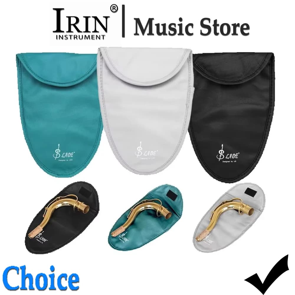 Saxophone Neck Storage Bag with Tech Fabric Anti-Oxidation Dust-Proof Anti-Scratch Sax Neck Storage Pouch for Alto/Tenor Sax