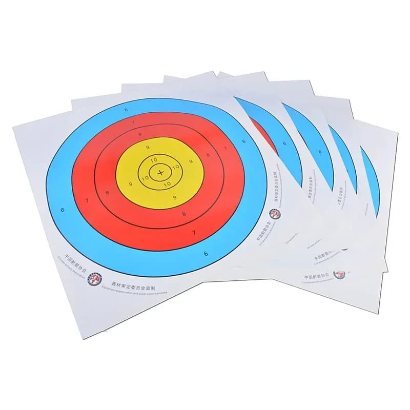 50pcs Archery Target Paper 40cm Full Ring Recurve Compound Bow Archery Target Papers for Arrow Hunting Shooting Accessory