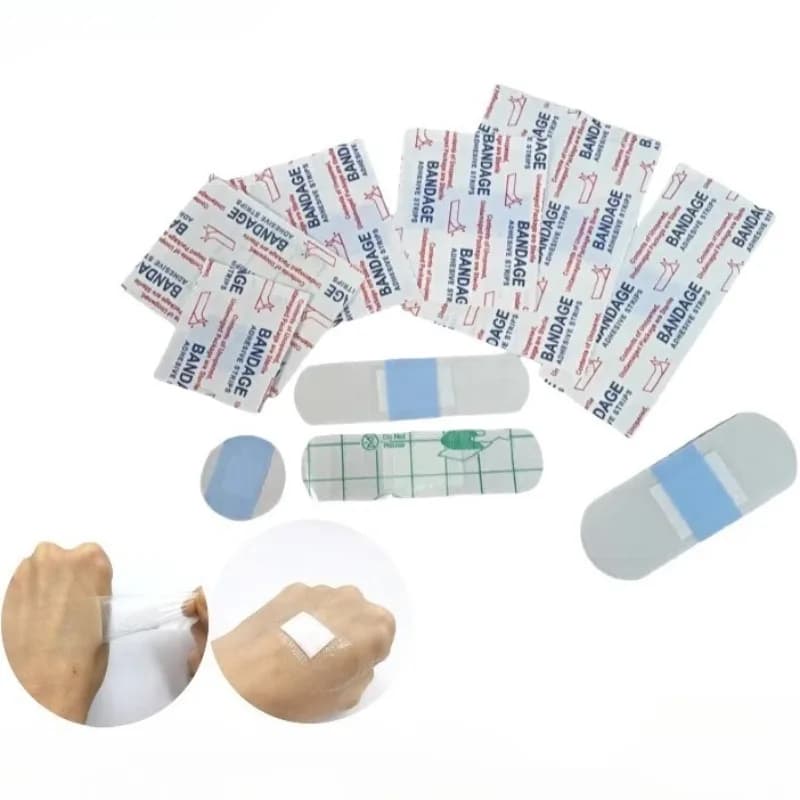 50 Pz/set Cerotto Trasparente Pellicola PU Cerotti per Primo Soccorso Medicazione della Ferita Patch Bende Adesive Impermeabili Kit