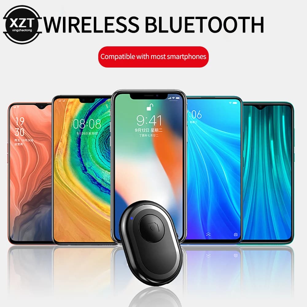 Nuovo mini pulsante di controllo remoto compatibile con Bluetooth Controller wireless Autoscatto Trigger Release Selfie per fotocamera smartphone