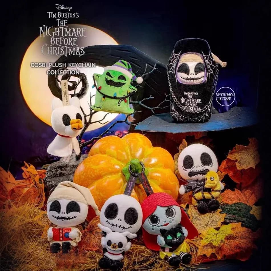 Giocattoli di peluche caldi La serie Nightmare Before Christmas Blind Box Cosbi Bambole di peluche Portachiavi Ciondolo Scatola misteriosa Regali di raccolta