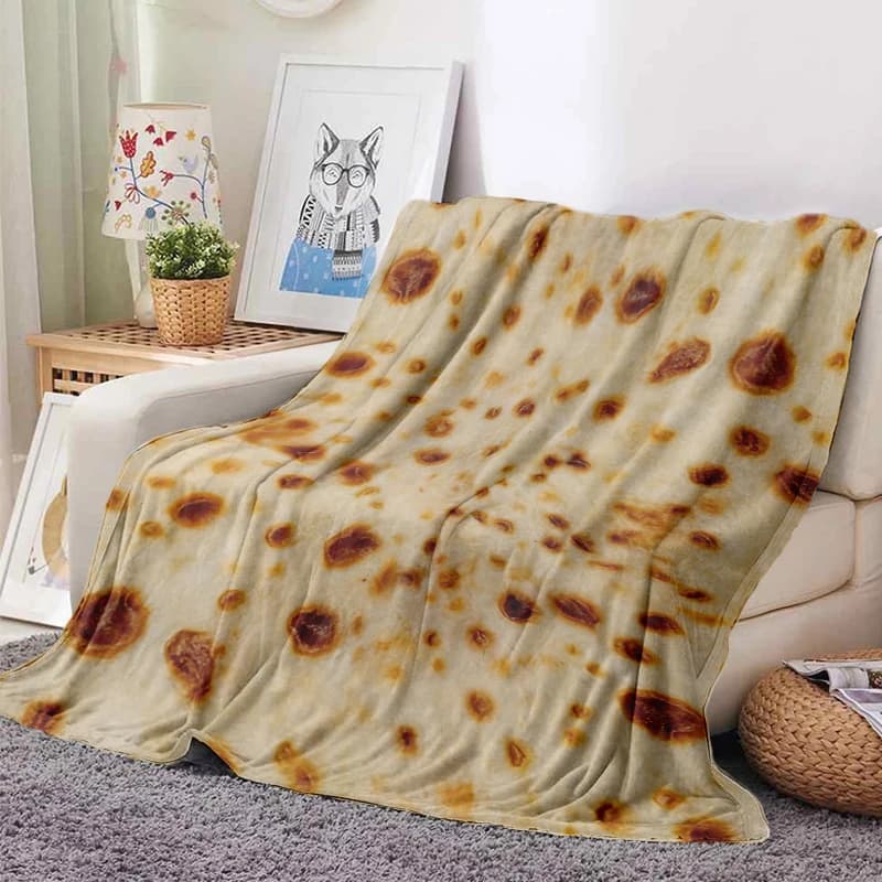 Coperta di flanella Divertente stampa tortilla di mais Coperta accogliente morbida leggera calda 30x40 pollici 40x50 pollici per divano divano letto