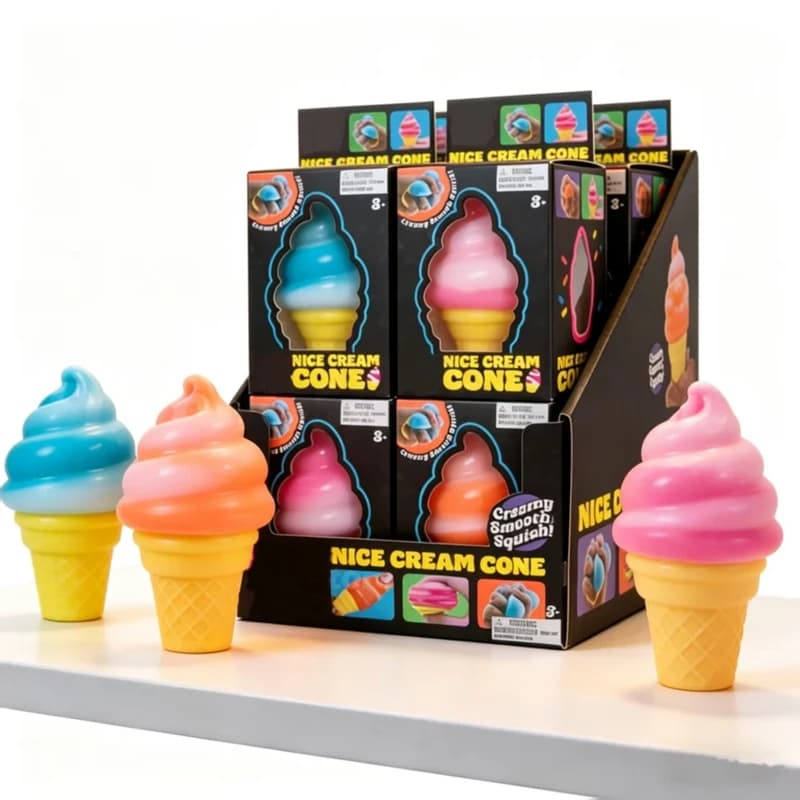 Ice Cream Stress Ball Fidget Toys Anxiety Stress Relief Sensory Toys Nice-Sicle Anti-Anxiety Squeeze Object For Kids