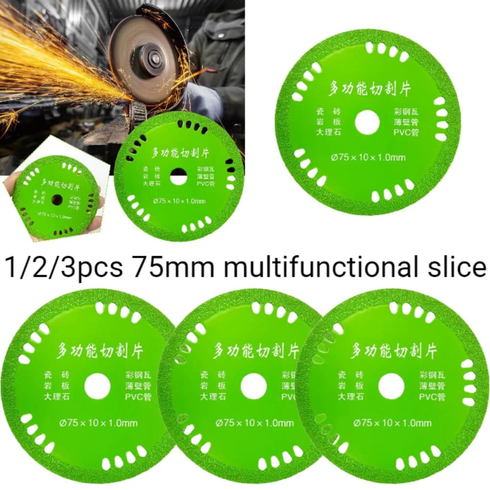 1/2/3 pezzi: Ottieni tagli lisci e precisi con la lama per sega a disco da 3 pollici, perfetta per vetro, ceramica, bottiglie di vino e metallo.