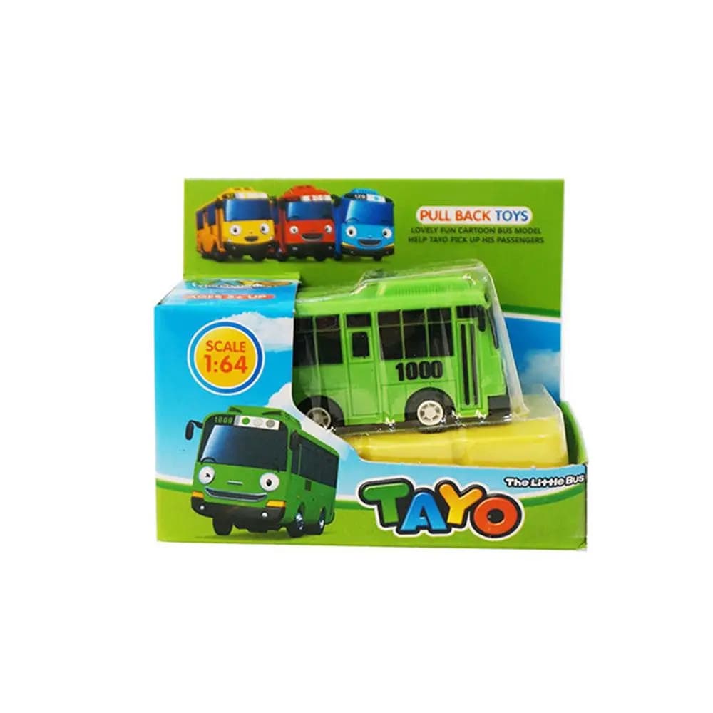 Bus modello per regali per bambini Bus modello educativo per bambini piccoli Bus TAYO Auto Mini tirare indietro Bus Piccoli giocattoli