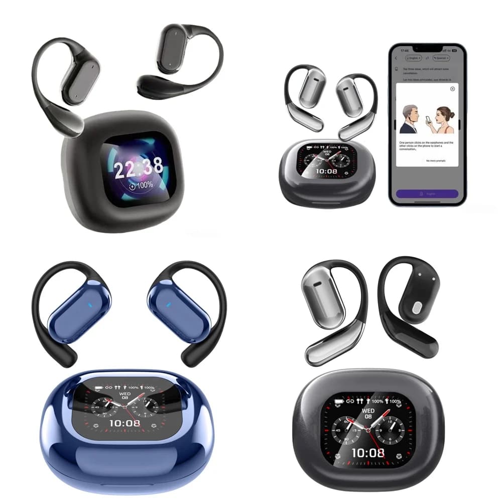 Auricolari UYUXIO OWS con Traduzione AI per Android e iPhone, 144 Lingue Online in Tempo Reale, Cuffie Wireless per Viaggi