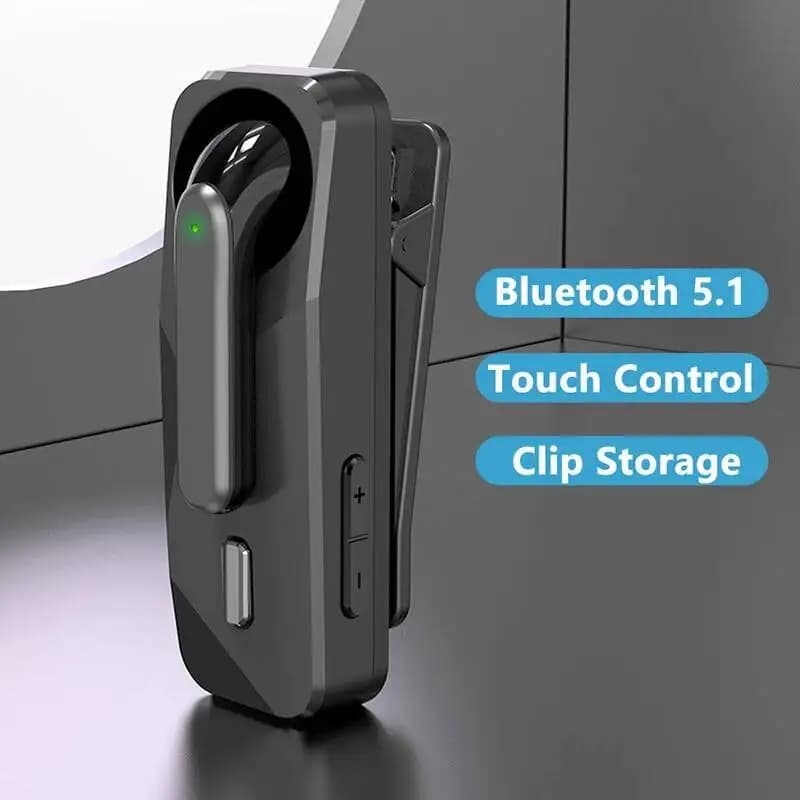 New Bluetooth Wireless Business Headset with HD Microphone Vibration Call Reminder Vibration Ear Hook Sport Helpbook