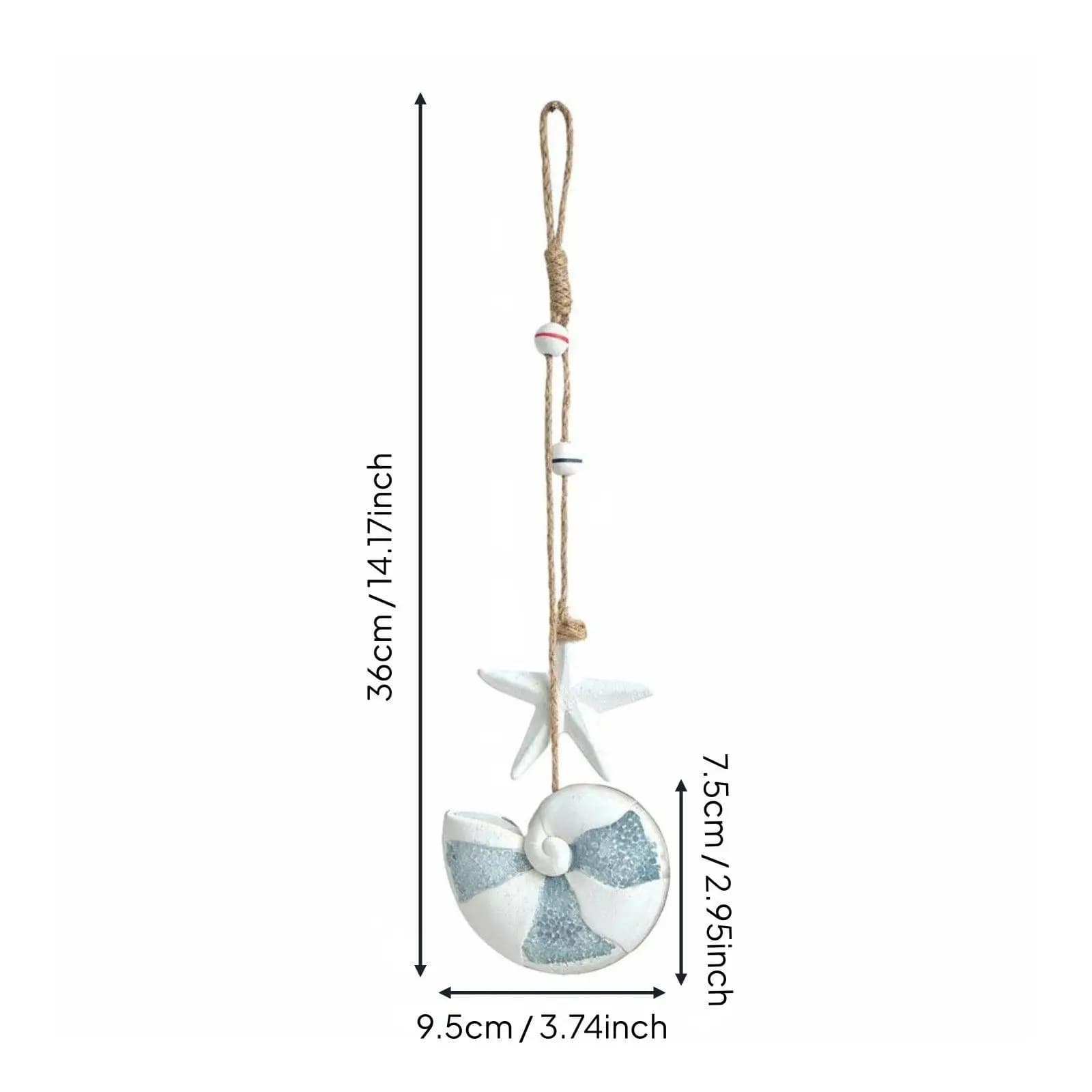 Rustic Children Wall Hanging Marine Decor Wooden Wall Decoration with Hemp Rope for Balcony and Nursery