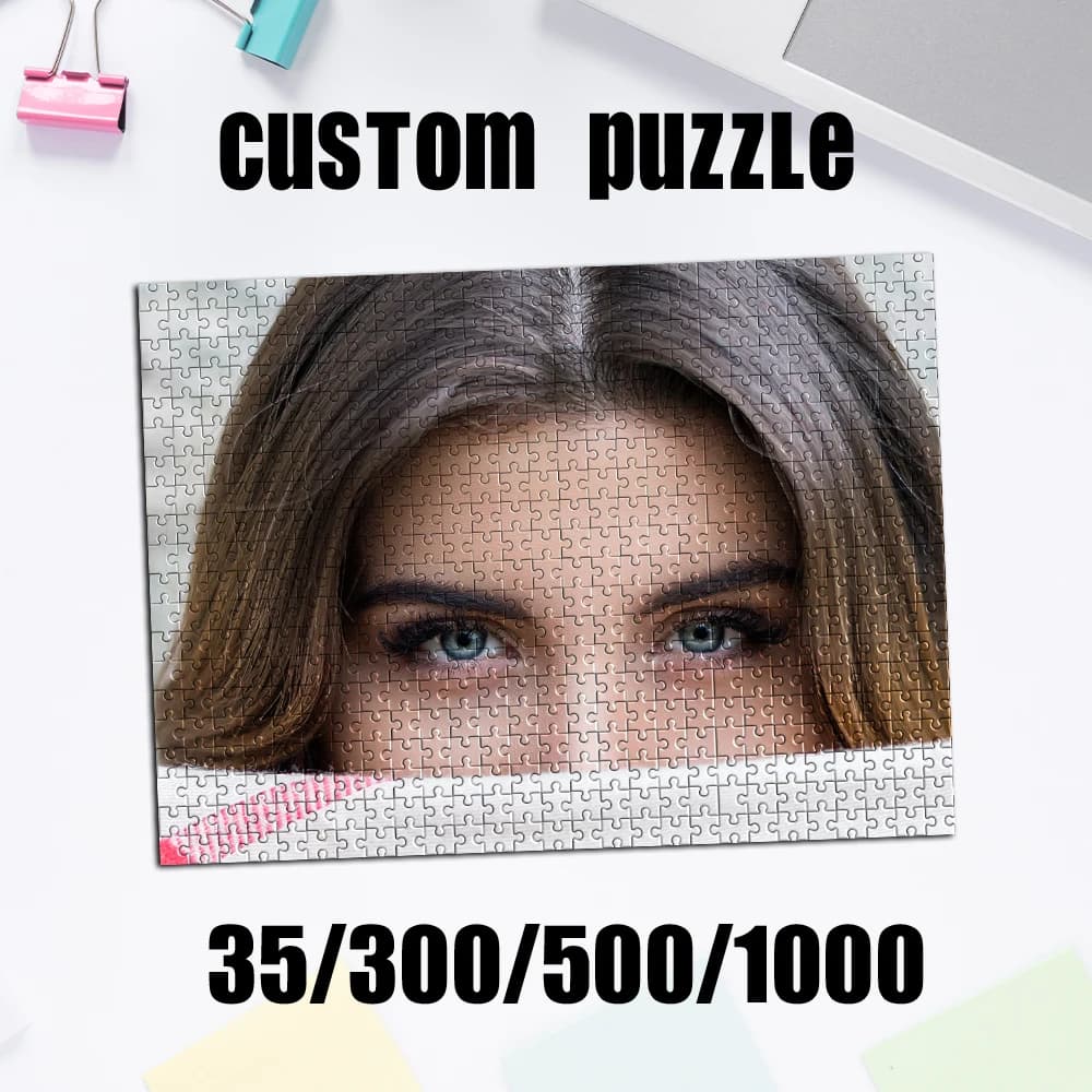 35/300/500/1000pcs Personalized Custom Photo Puzzle selfie DIY Toy Decoration Collectiable Gift Present Christmas