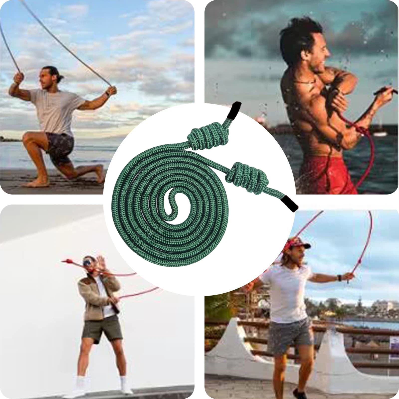 Flow Exercise Rope Multi-Purpose Bodybuilding Jump Ropes Wear Resist Fitness Exercising Rope For Home Gym Workout Equipment
