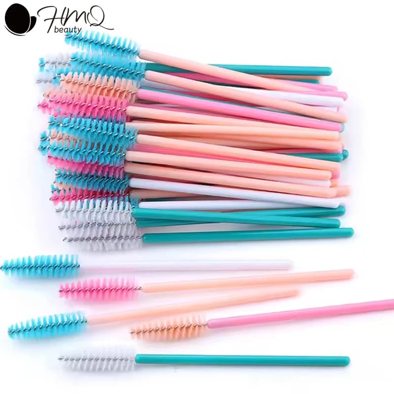 50 pcs/set Use And Drop Brush For Eyebrow Professional Eyebrow Mascara Bacchetta Crystal applicator Lash Bacchette Eyelash Extension Supplies