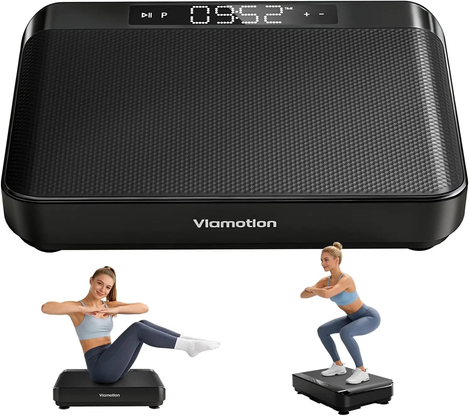 Piattaforma Vibrante per Tutto il Corpo, 99 Livelli di Vibrazione per Dimagrimento e Drenaggio Linfatico, Display LED, Nero