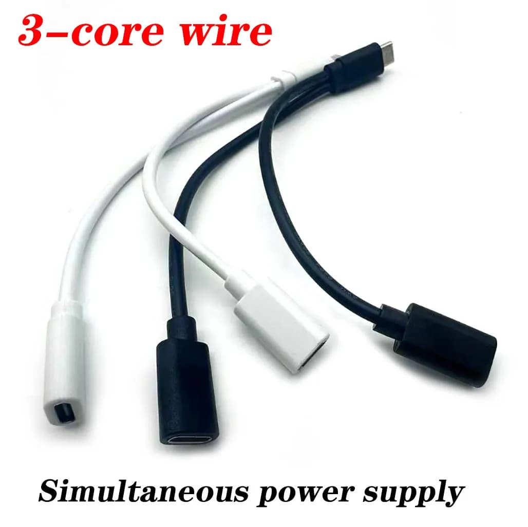 Tipo-C Maschio a 2 porte Tipo C USB C femmina Y Splitter Cavo con data di ricarica rapida multipla 0,2 m per tablet smartphone