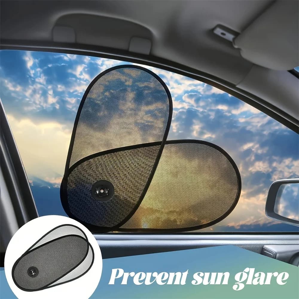 Parasole Laterale per Auto, Design Telescopico, Isolamento Termico, Protezione Solare per Tutte le Auto, Senza Bloccare la Visione, per Viaggi/Casa/Uso in Auto