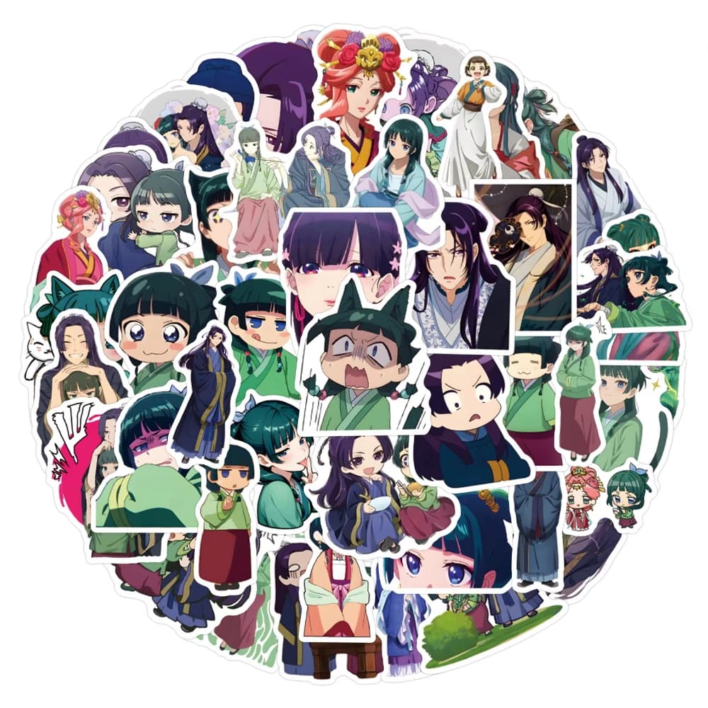 60 Pezzi Adesivi Maomao Jinshi Fai-da-te per Scrapbooking, Telefono, Bagagli, Skateboard, in Vinile Impermeabile, Decorazioni Regalo