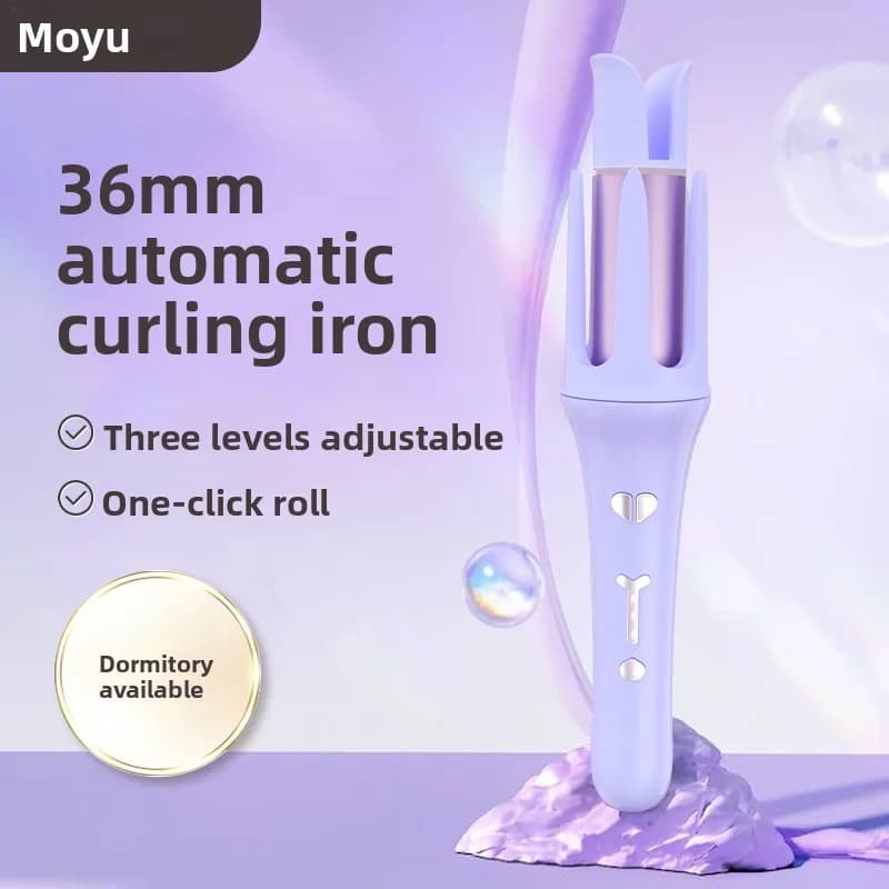 Ferro Arricciacapelli Completamente Automatico 36mm per Onde Grandi, Elettrico con Ioni Negativi, Non Danneggia i Capelli, Effetto Ondulato