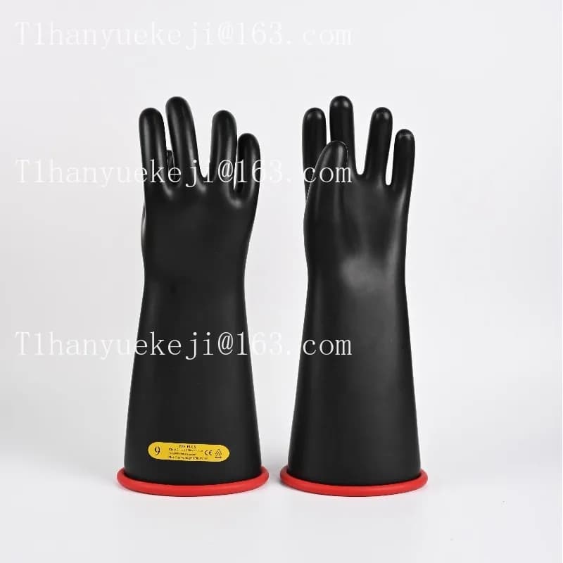 Protective gloves 00/0/1/2/3/4 class two-color insulated rubber latex dielectric gloves for electrical work electric rubber