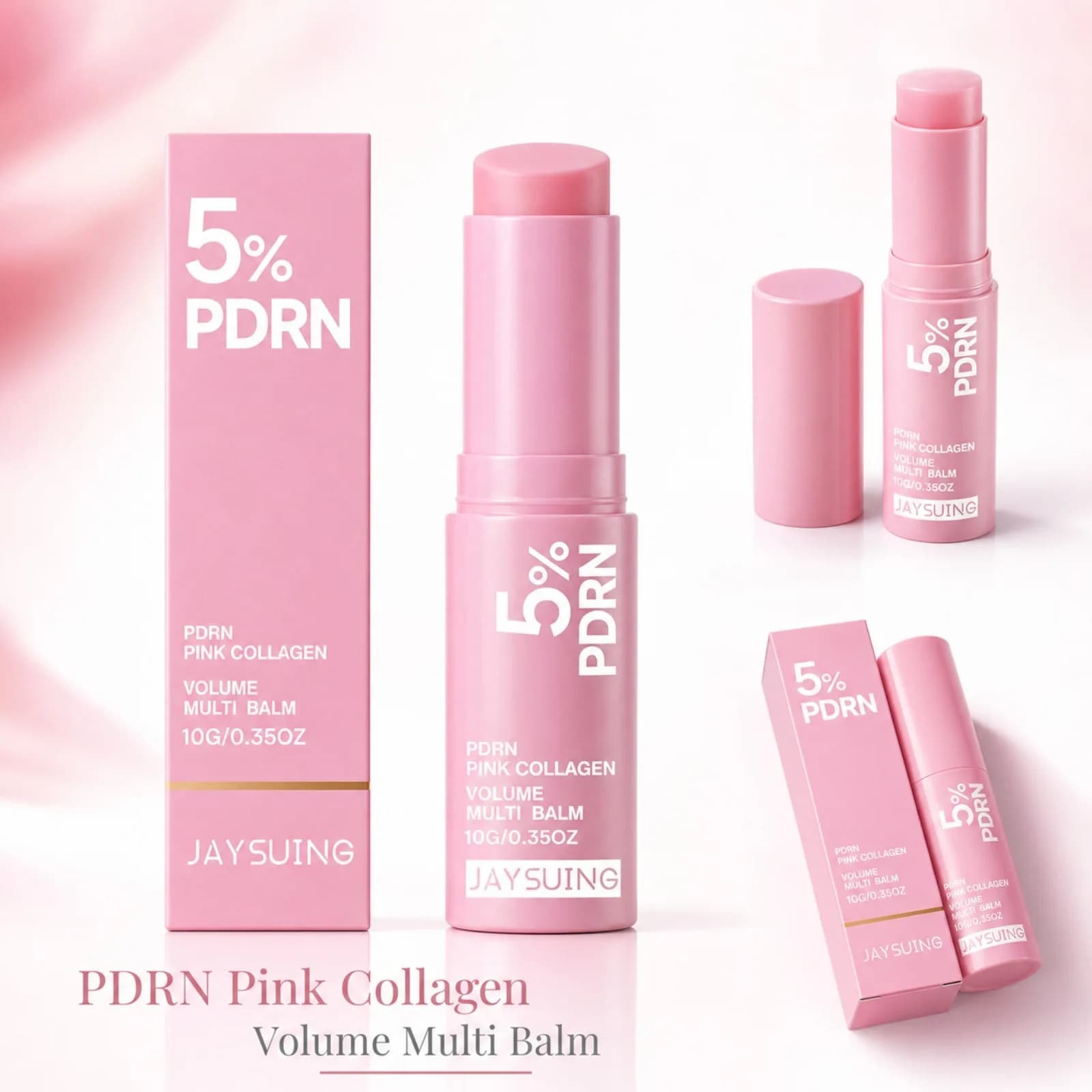 5% PDRN Pink Collagen Multi Balm Solid Moisturizing Stick Multi Area Face Lip Eye Body Dry Skin Daily Hydrating Skincare