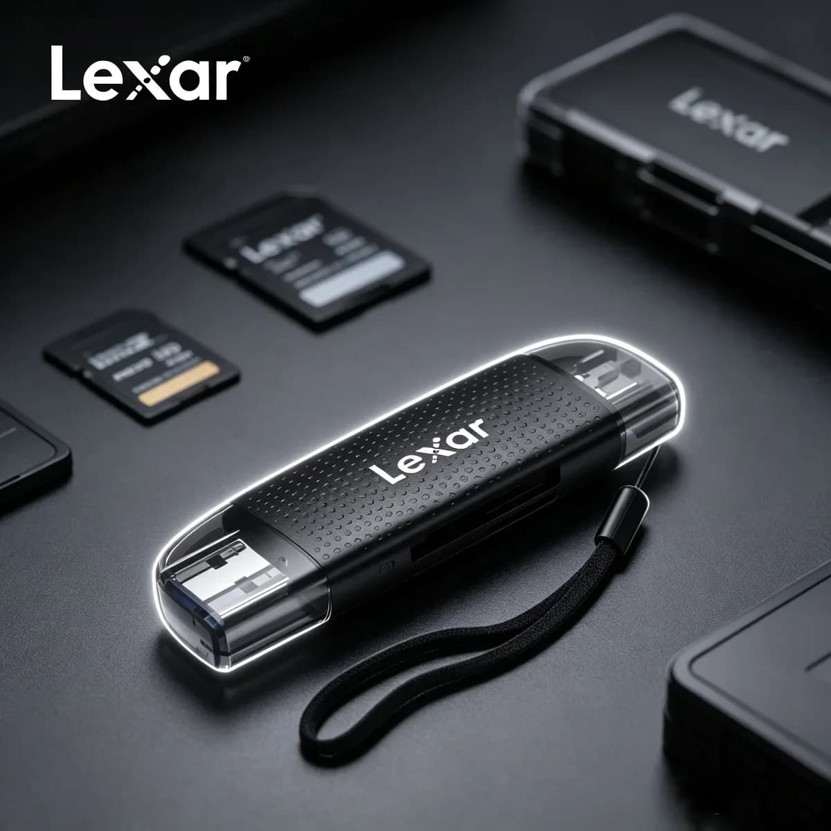 Lexar RW310 USB-A USB-C Dual-Slot Reader USB 3.2 SD Card Reader and Micro SD Card Reader Up to 205Mb/s for Computer and Phone