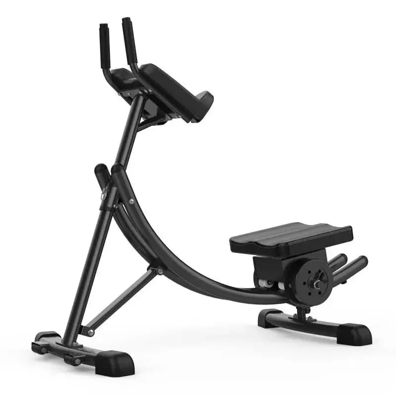Abdominal exercise machine with digital display for exercise of legs, arms and abs, with wheels for abs.