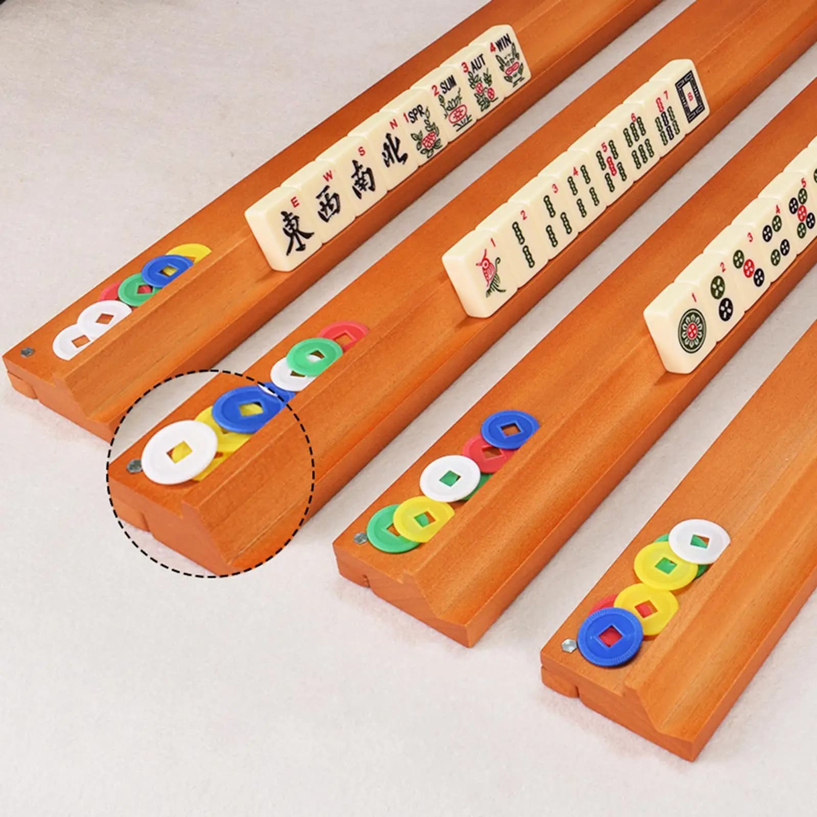 Supporto Multifunzione per Mahjong, Organizzatore Universale per Tessere di Gioco, Compatibile con Set Mahjong e Kit Poker