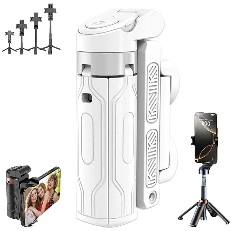 Supporto per treppiede multifunzionale telescopico mini selfie stick Bluetooth portatile flessibile tascabile per monopiede per telefono Android IPhone 17