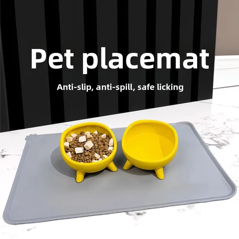 Tappetino da pranzo per animali domestici Tappetino per animali domestici in silicone alimentare 48/55 cm Anti-fuoriuscita Tovaglietta per ciotola per cani e gatti facile da pulire