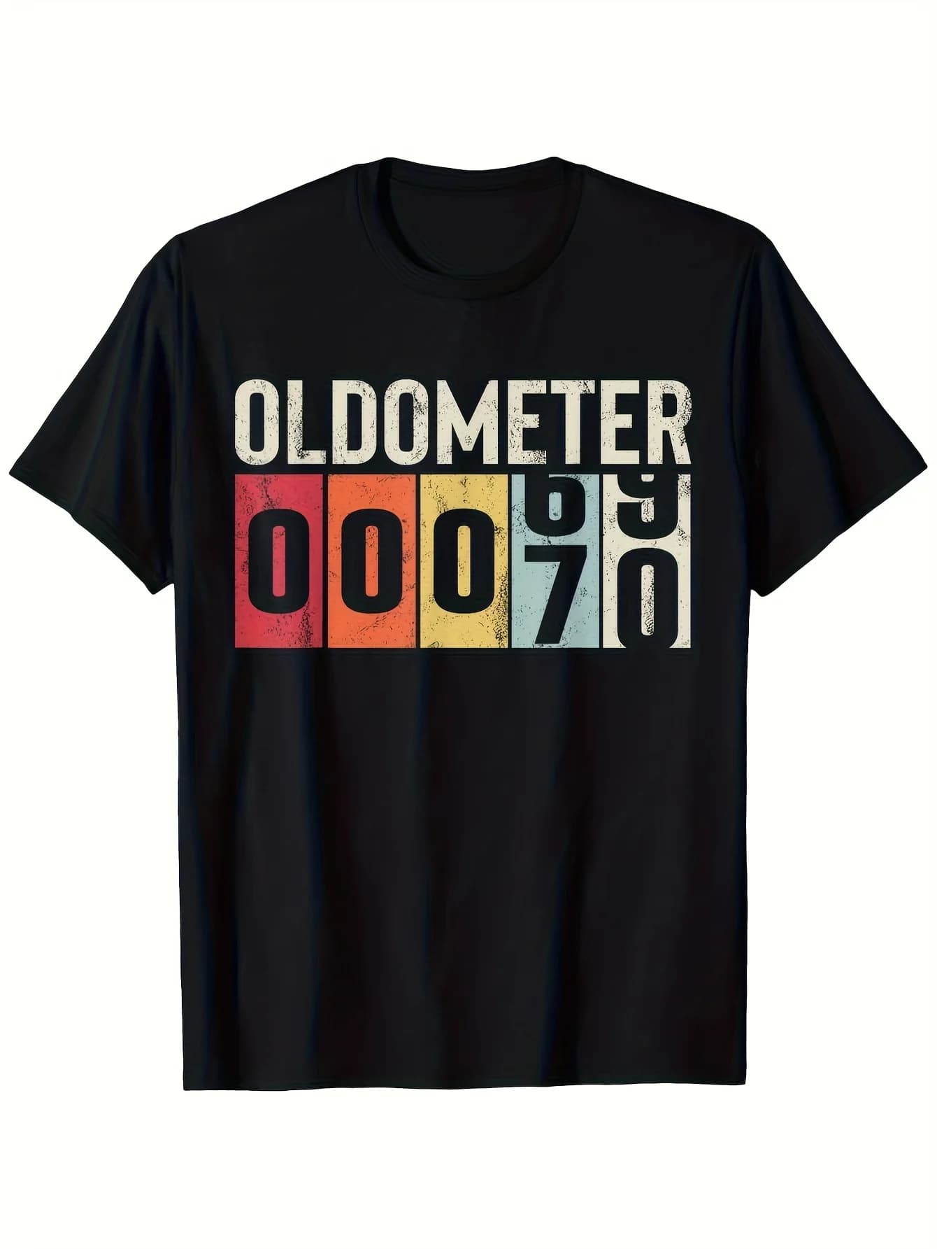 T-shirt Oldometer unisex vintage per il 70° compleanno - 100% cotone S-XXXL, maglietta a righe