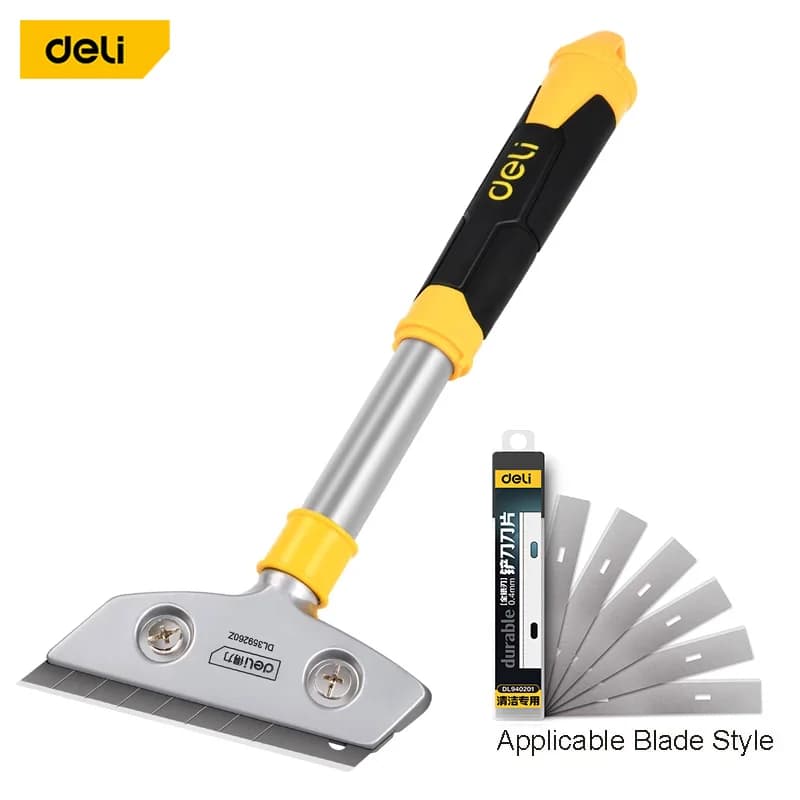 Deli Portable Cleaning Knife Pala for Cleaning Taglierina Glass Floor Tiles Raschietto Seam removal Blade Manual Kitchen Tools