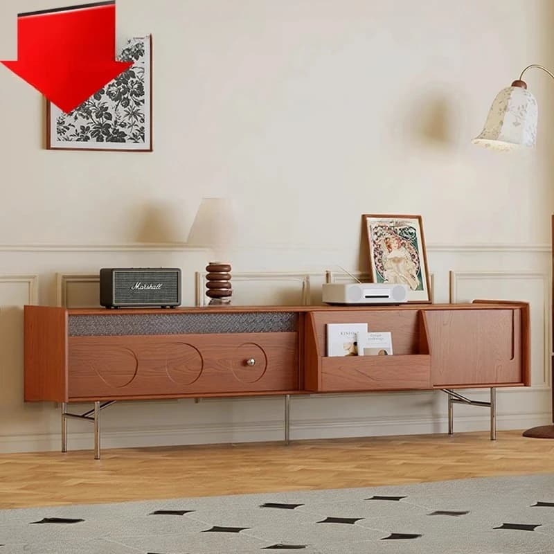 Mobili TV di Design Moderno, Tavoli TV Minimalisti in Legno per Corridoio, Tavoli Intrattenimento per Ufficio, Archivio, Arredamento Italiano