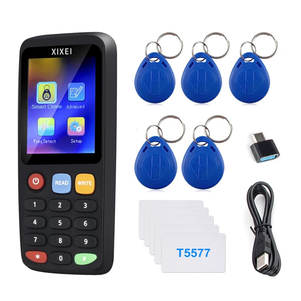 X7 RFID Smart Chip Card Reader Writer Copiatrice di carte di accesso 125KHz Badge Writer 13.56MHz Badge Token Tag Clone NFC Tag Programmatore