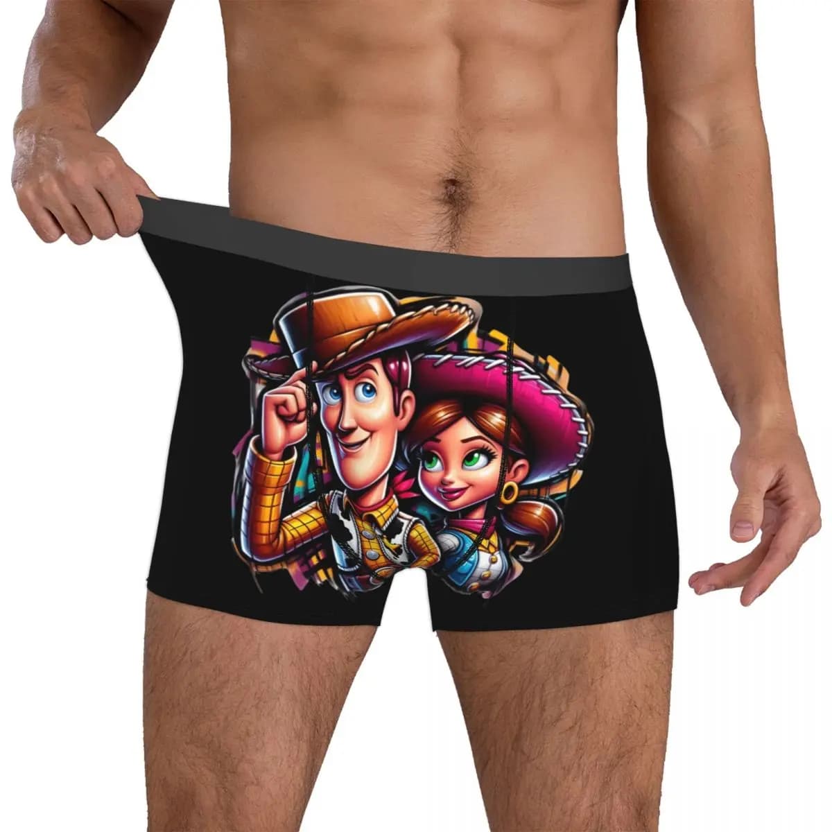 Custom Toyes Anime Storyes Intimo da uomo con stampa Cowboy Boxer Shorts Mutandine Slip Morbidi