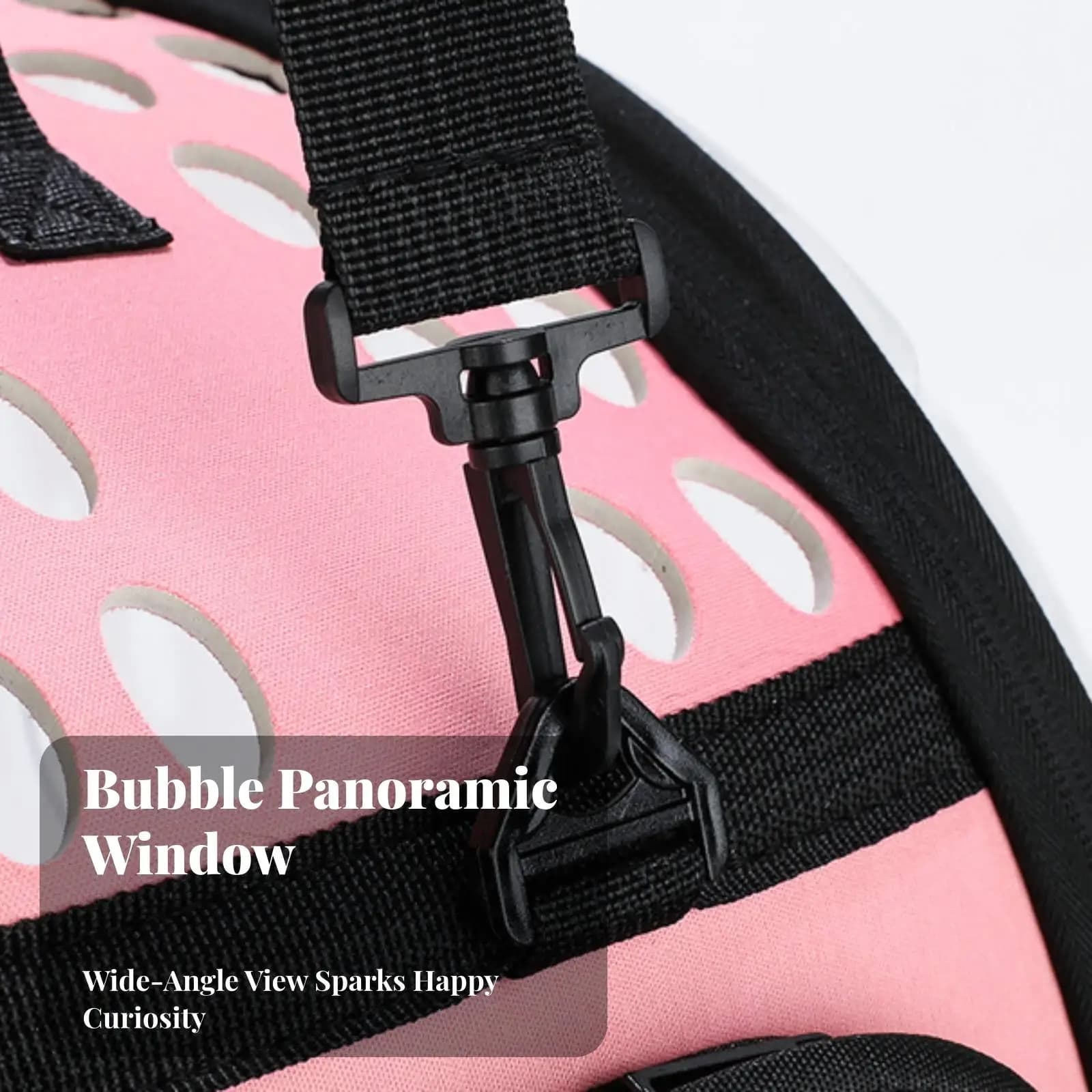 Cat Carrier Bag with Clear Dome Window Breathable Pet Backpack for Outdoor Adventures