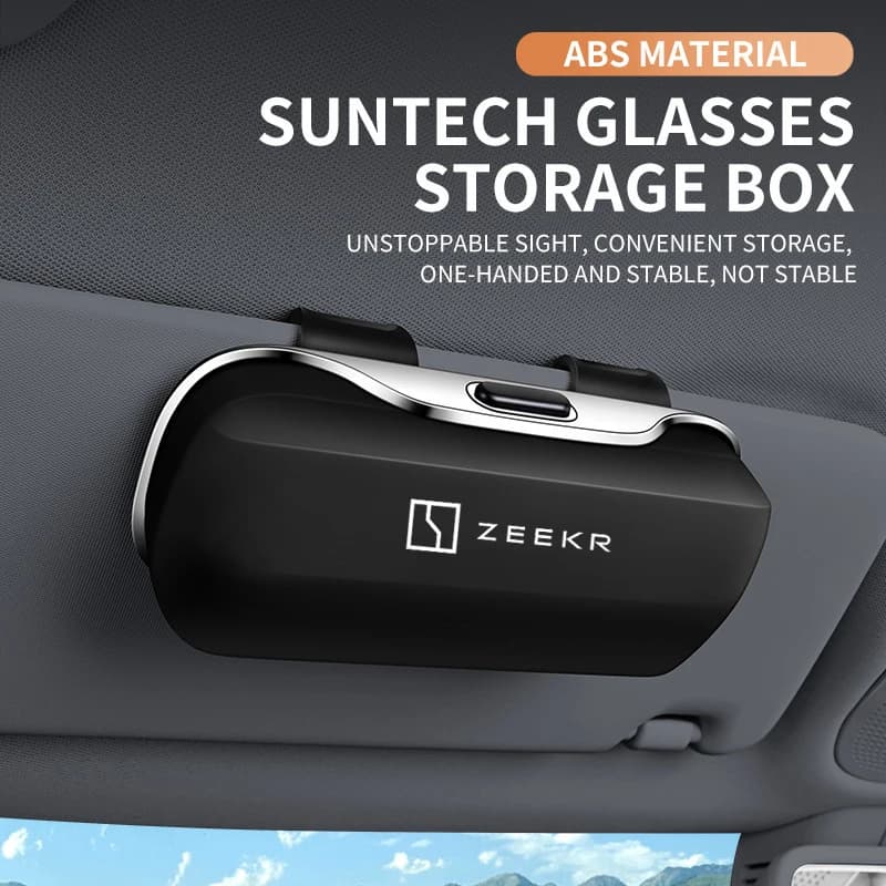 Per ZEEKR 001 X 009 7X FR chiave interna 2025 Accessori Visiera per auto Occhiali da sole Custodia per occhiali per auto Porta occhiali Clip Box Tappetino