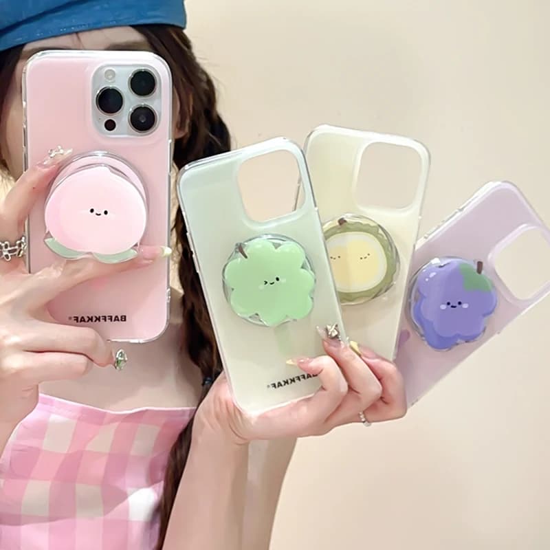 Corea simpatico cartone animato frutta supporto magnetico impugnatura Tok Griptok supporto per telefono supporto per iPhone 15 14 per Pad Magsafe Smart Tok
