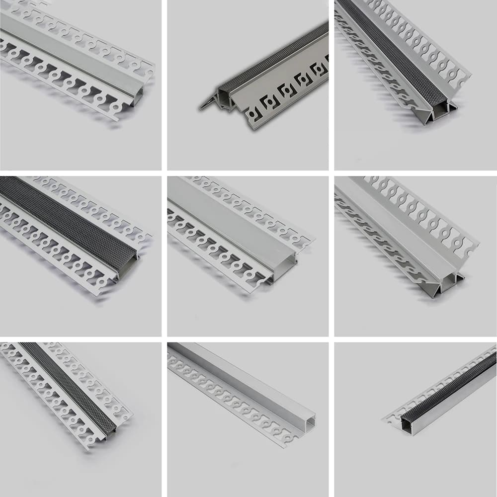 1 m/pz Led linear aluminum profile channel diffuser for ceiling corner wall decoration interior lighting recessed bar Led profile strip