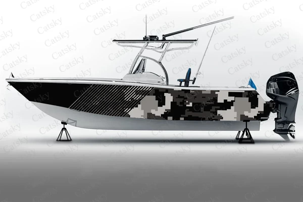 Nascondi Camouflage Abstract Vector Splash Cool Barca Adesivo Vinile Nave Pontone Deck Barca Pesca Decorativo Pontone Barche Decalcomania
