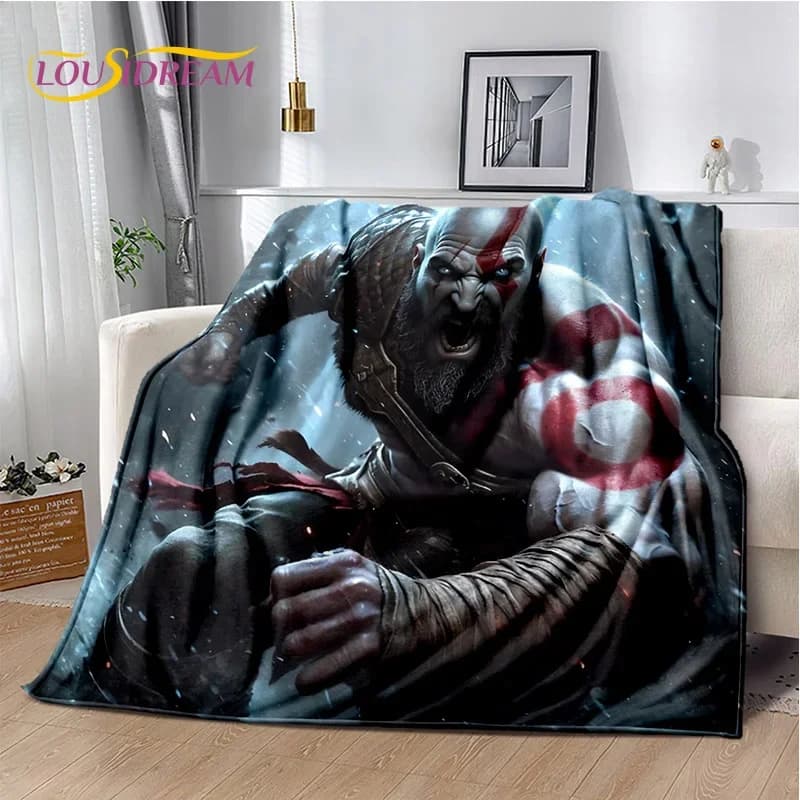 29 Style Kratos God of War Games Coperta per cartoni animati, morbida coperta per la casa, camera da letto, divano letto, picnic, viaggi, ufficio, regali
