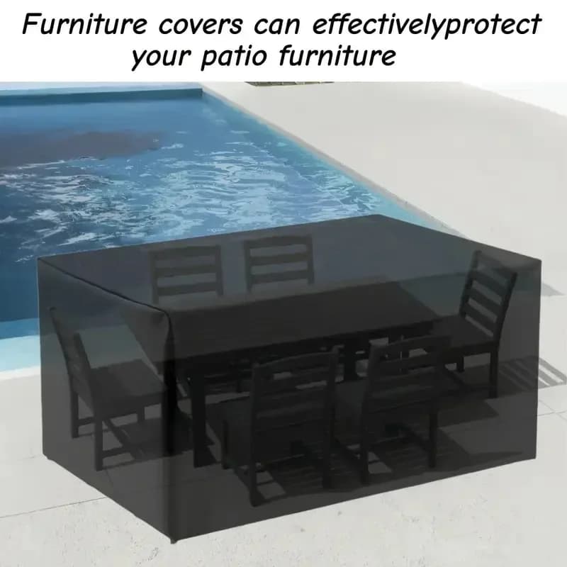 Heavy Duty Garden Furniture Cover - UV-resistant Oxford polyester patio protection and durable rattan sofa