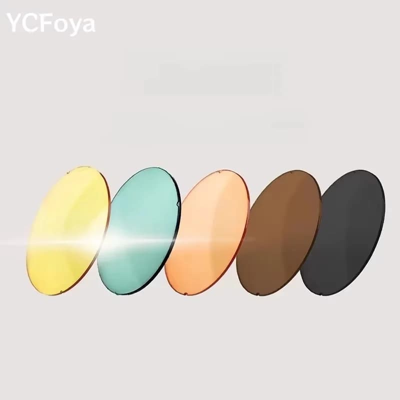 YCFoya 1.56 1.61 1.67 Polarized Sunglasses Lenses UV400 CR-39 Resin Optical Prescription Colorful Mirror Lens 1 Pair