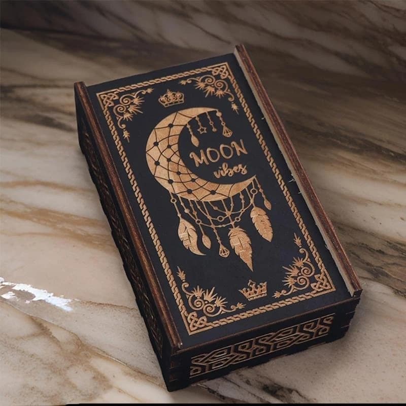 Custodia per carte dei Tarocchi in legno Custodia per carte dei Tarocchi Custodia per divinazione astrologica