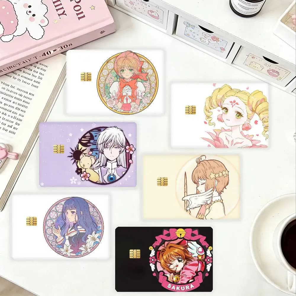 Adesivi Protettivi Impermeabili HD C-Cardcaptor Sakura per Carte di Credito, Bancarie e da Gioco