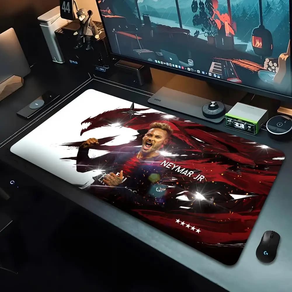 N-Neymar Football Da S-Silvas Mouse Pad Cartoon Lockedge Large Gaming Pad Computer Gamer tastiera Mat Desk Mousepad PC Desk Pad