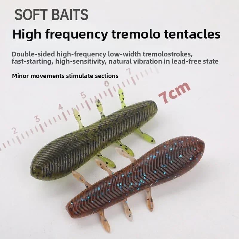 MUKUN 4PCS Stick Bait 7cm 11g Casting Pesante Ponderato Richiamo di Plastica Morbida Verme Esca Silicone Shad esche Per Bass Pike Pesca Pesce Persico
