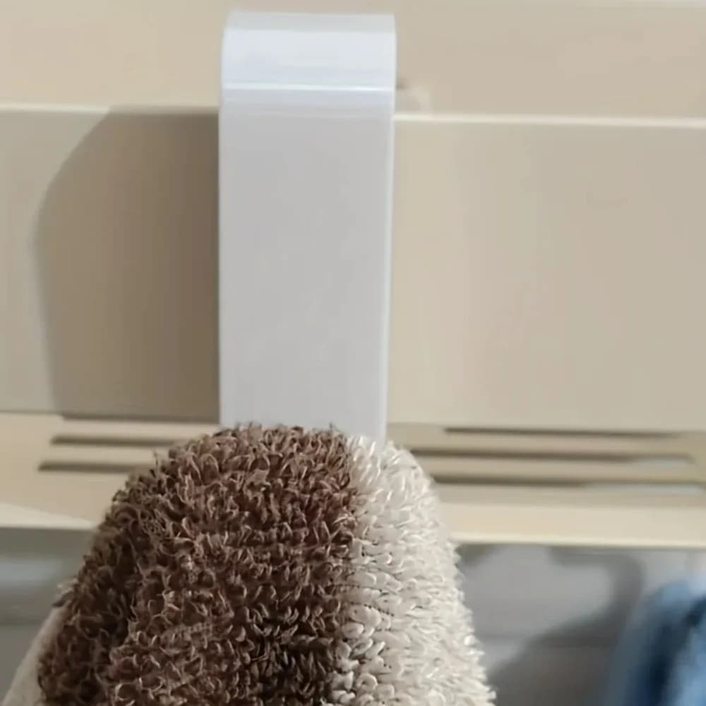 Gancio 3D Resistente Senza Foratura, Gancio Adesivo in Plastica per Bagno, Impermeabile, per Porte in Vetro da 8mm