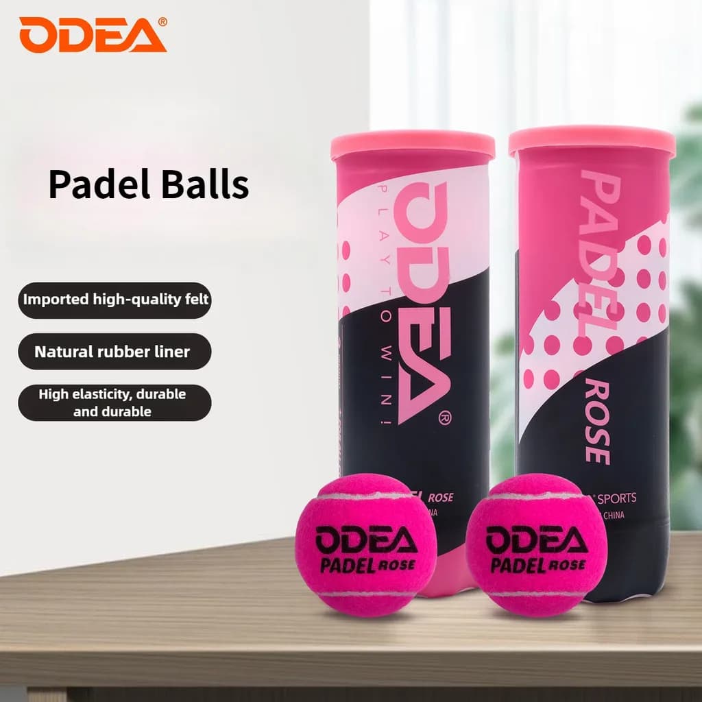 Palline da padel ODEA rosa, sigillate sottovuoto, palline da tennis da allenamento durevoli ad alto rimbalzo, per partite competitive