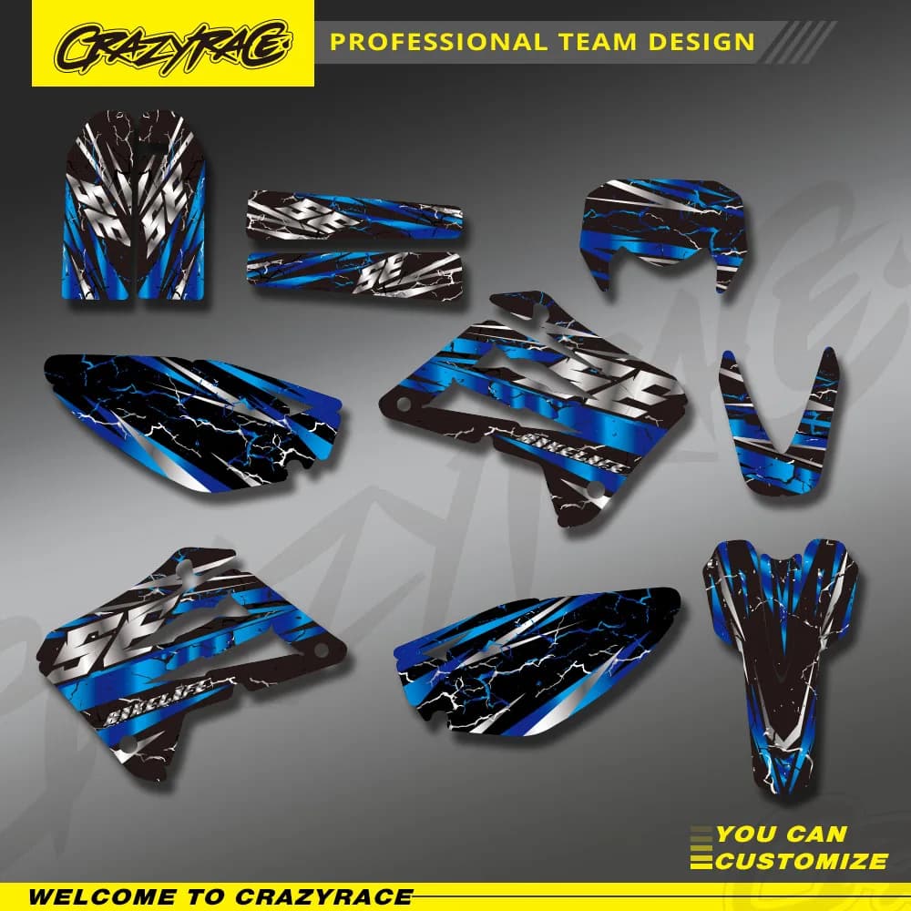 Kit Adesivi Grafici Personalizzabili per Moto da Cross SHERCO SE 250 300 450 510 2005 2006 2007 2008 - Numero e Nome Personalizzati